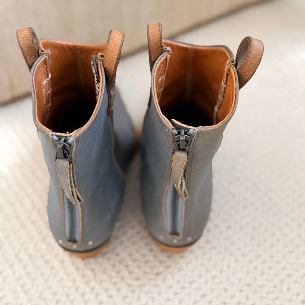 We the Free Wesley Ankle Boots grey blue western 37 Free People - Picture 5 of 11